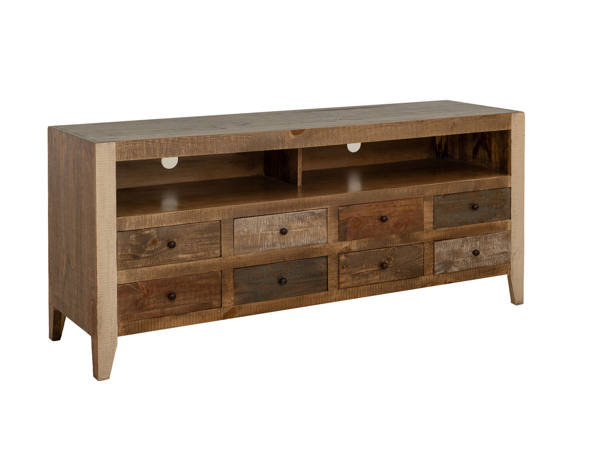 Antique Multicolor TV Stand, Multicolor, 8 Drawer TV-Stand