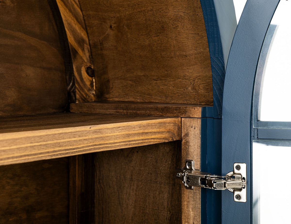 Obsidian Cabinet, Blue, 2 Glass Door