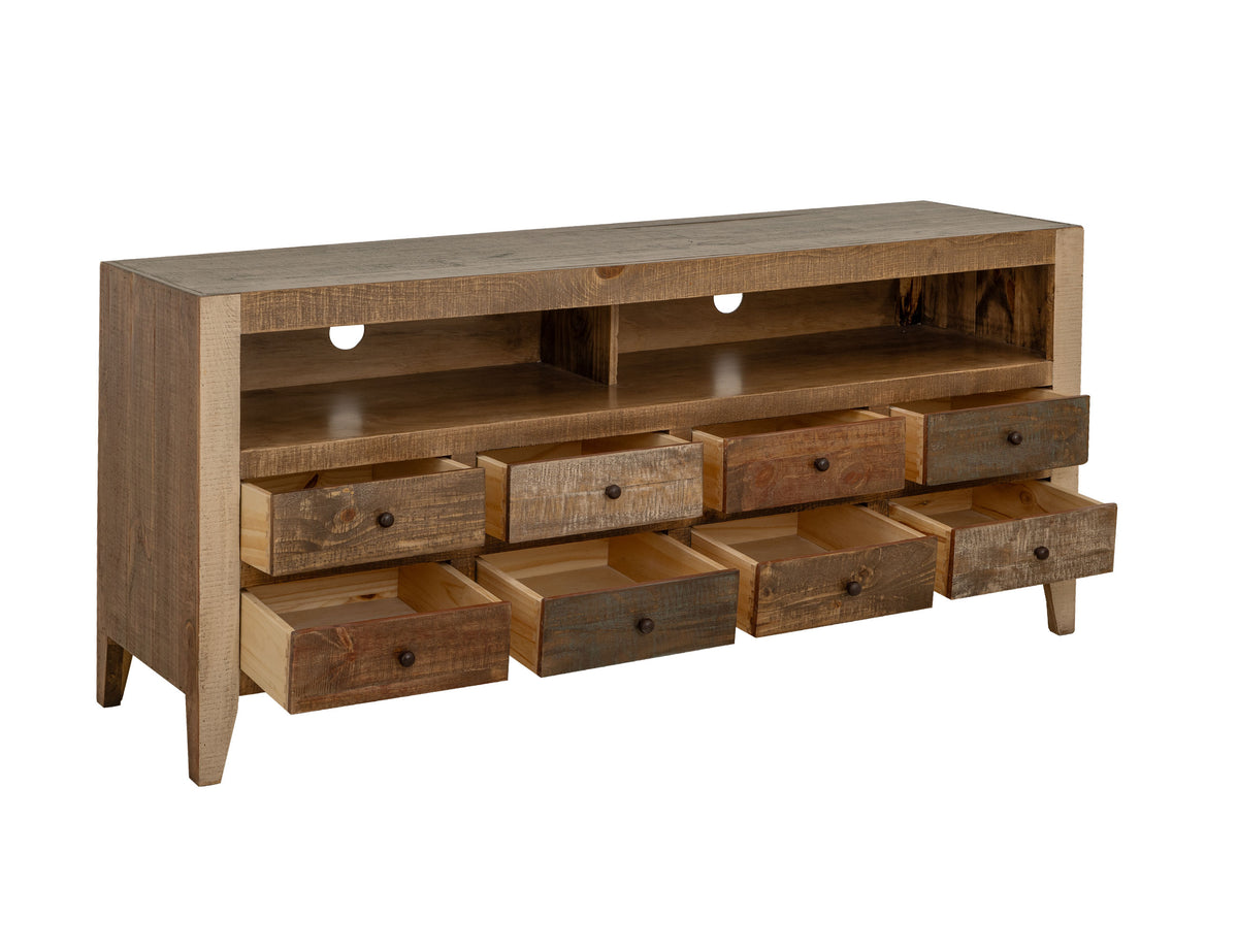 Antique Multicolor TV Stand, Multicolor, 8 Drawer TV-Stand