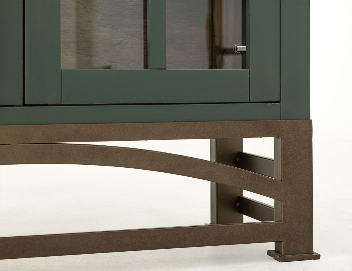 Obsidian Cabinet, Green, 2 Glass Door