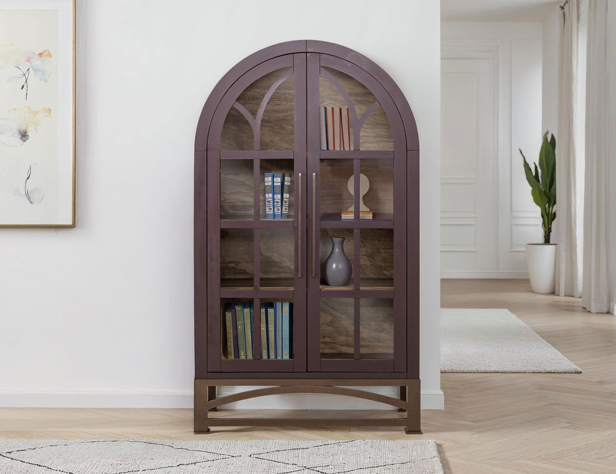 Obsidian Cabinet, Purple, 2 Glass Door