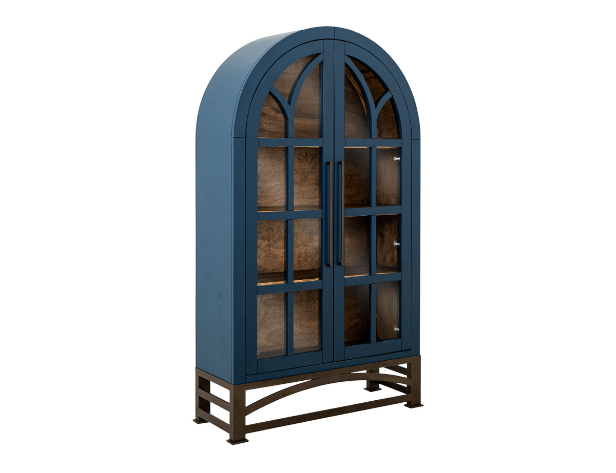 Obsidian Cabinet, Blue, 2 Glass Door