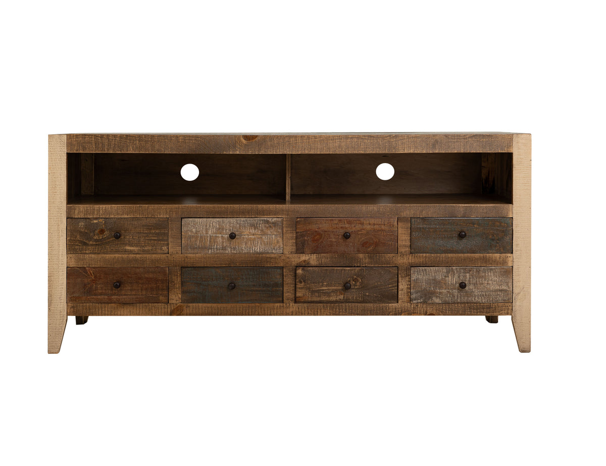 Antique Multicolor TV Stand, Multicolor, 8 Drawer TV-Stand