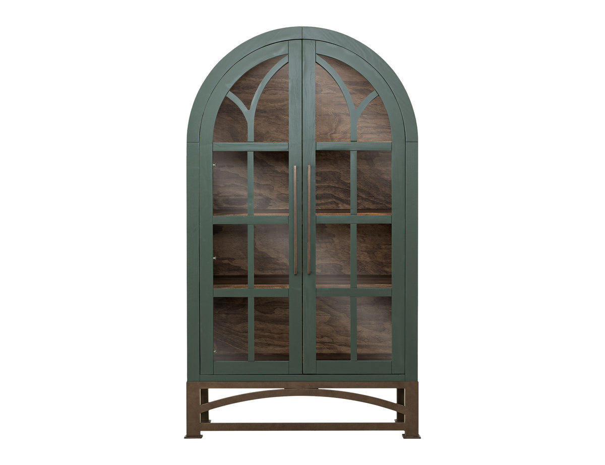 Obsidian Cabinet, Green, 2 Glass Door