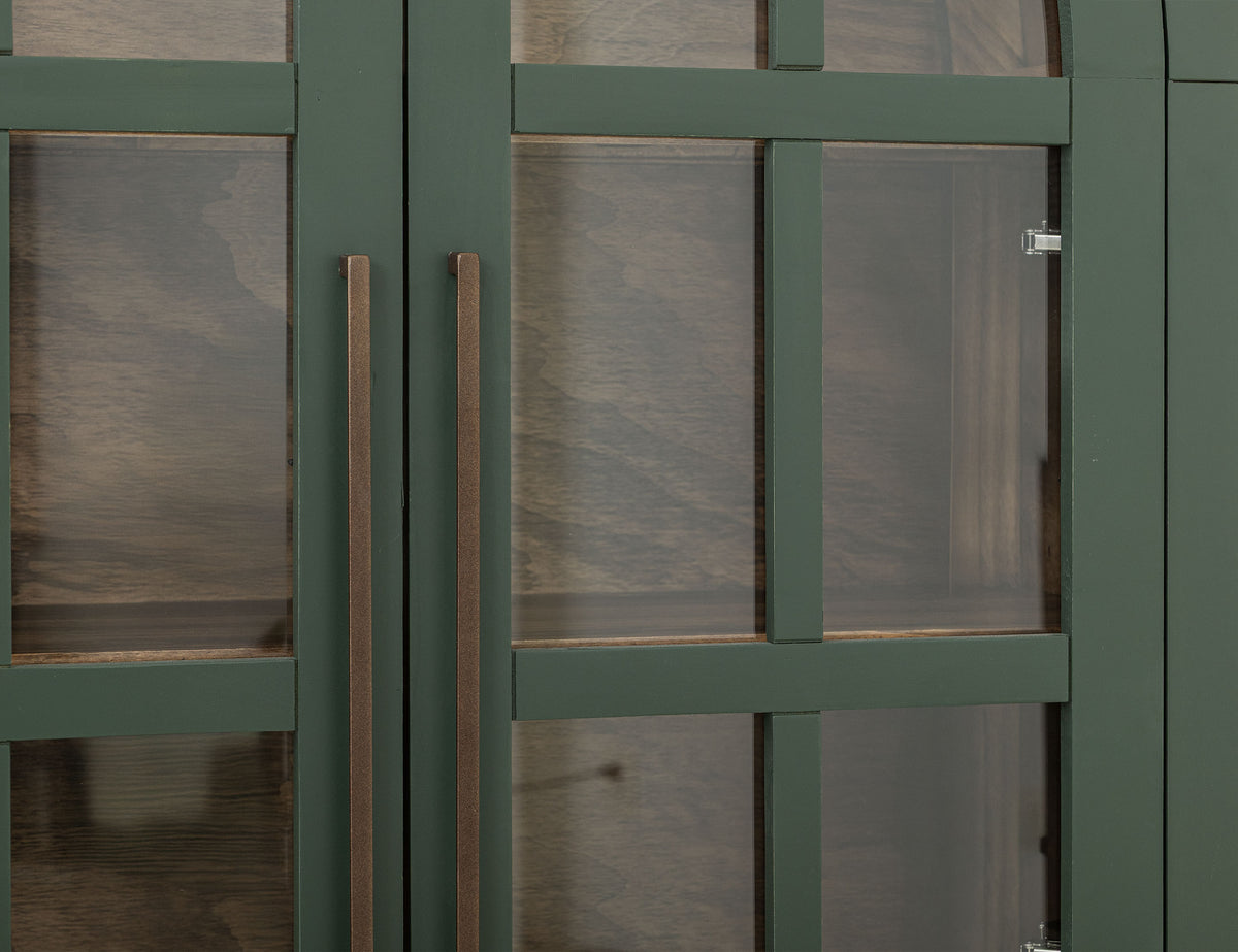 Obsidian Cabinet, Green, 2 Glass Door