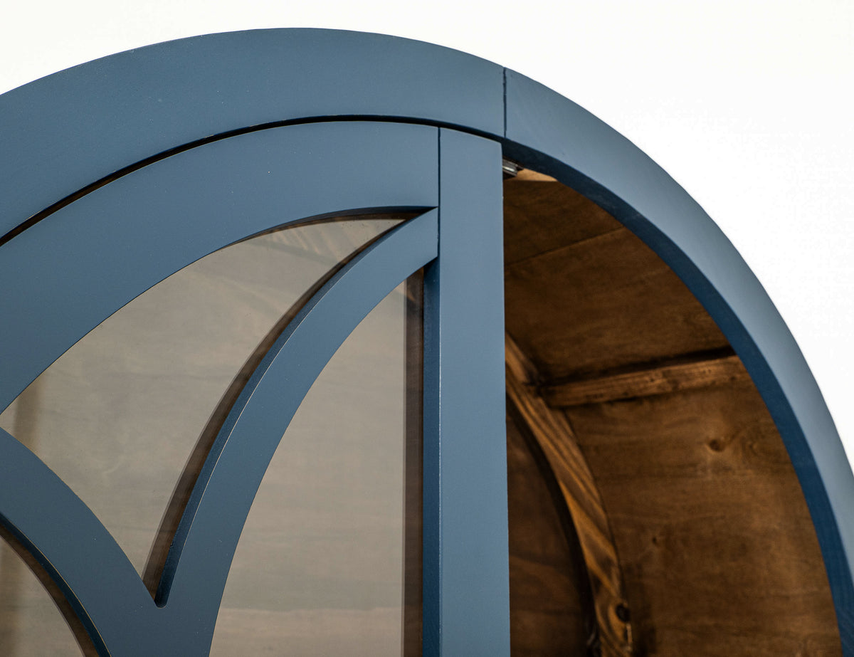 Obsidian Cabinet, Blue, 2 Glass Door