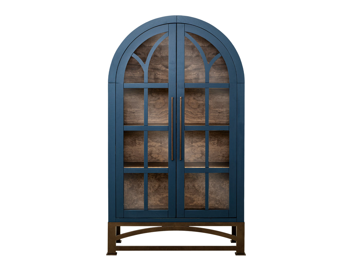 Obsidian Cabinet, Blue, 2 Glass Door