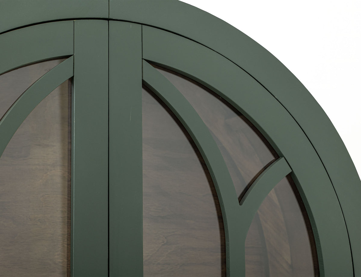 Obsidian Cabinet, Green, 2 Glass Door