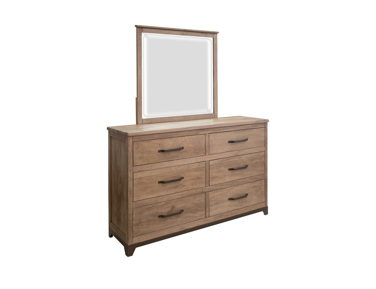 Natural Parota Mirror, Brown