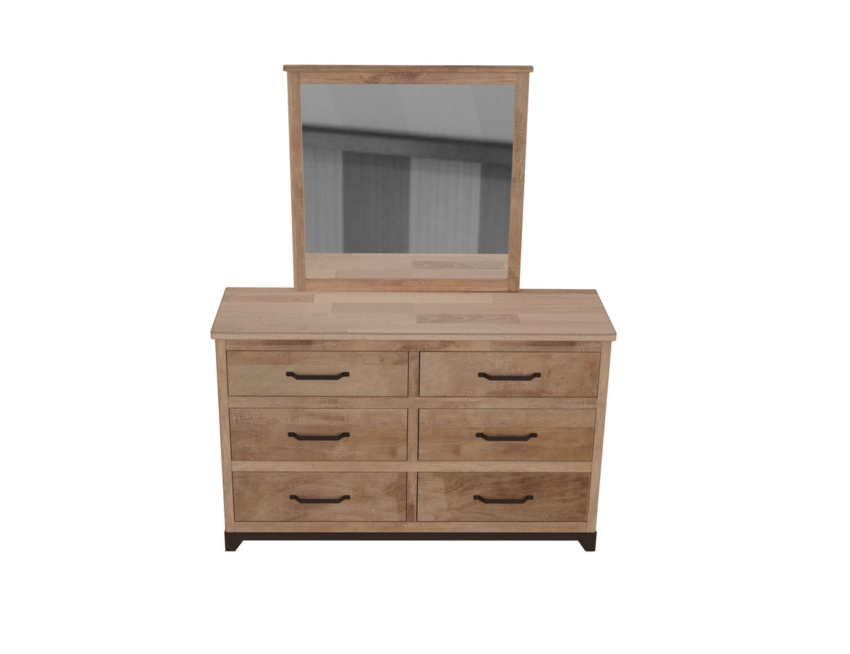 Natural Parota Dresser, Brown, 6 Drawer