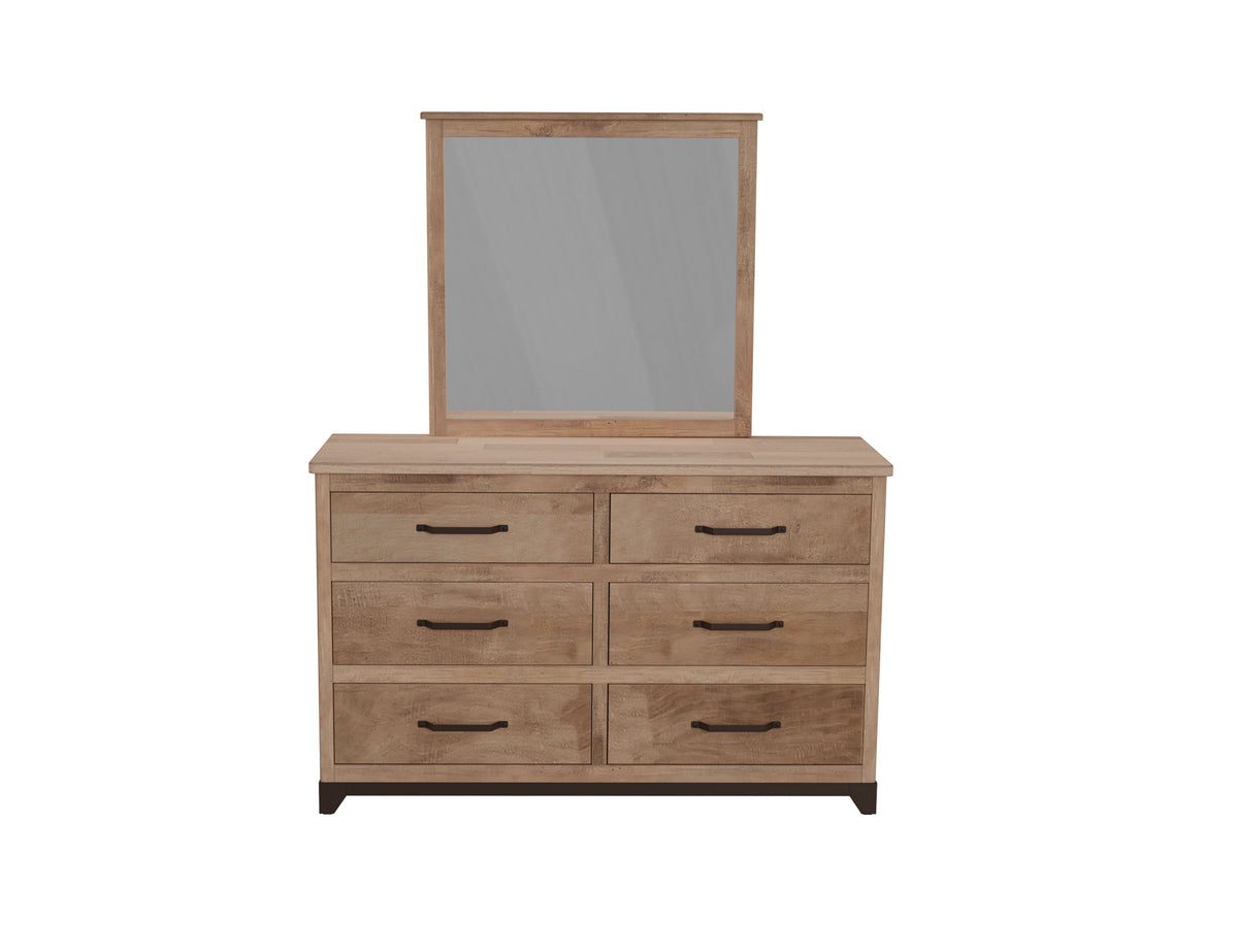Natural Parota Dresser, Brown, 6 Drawer