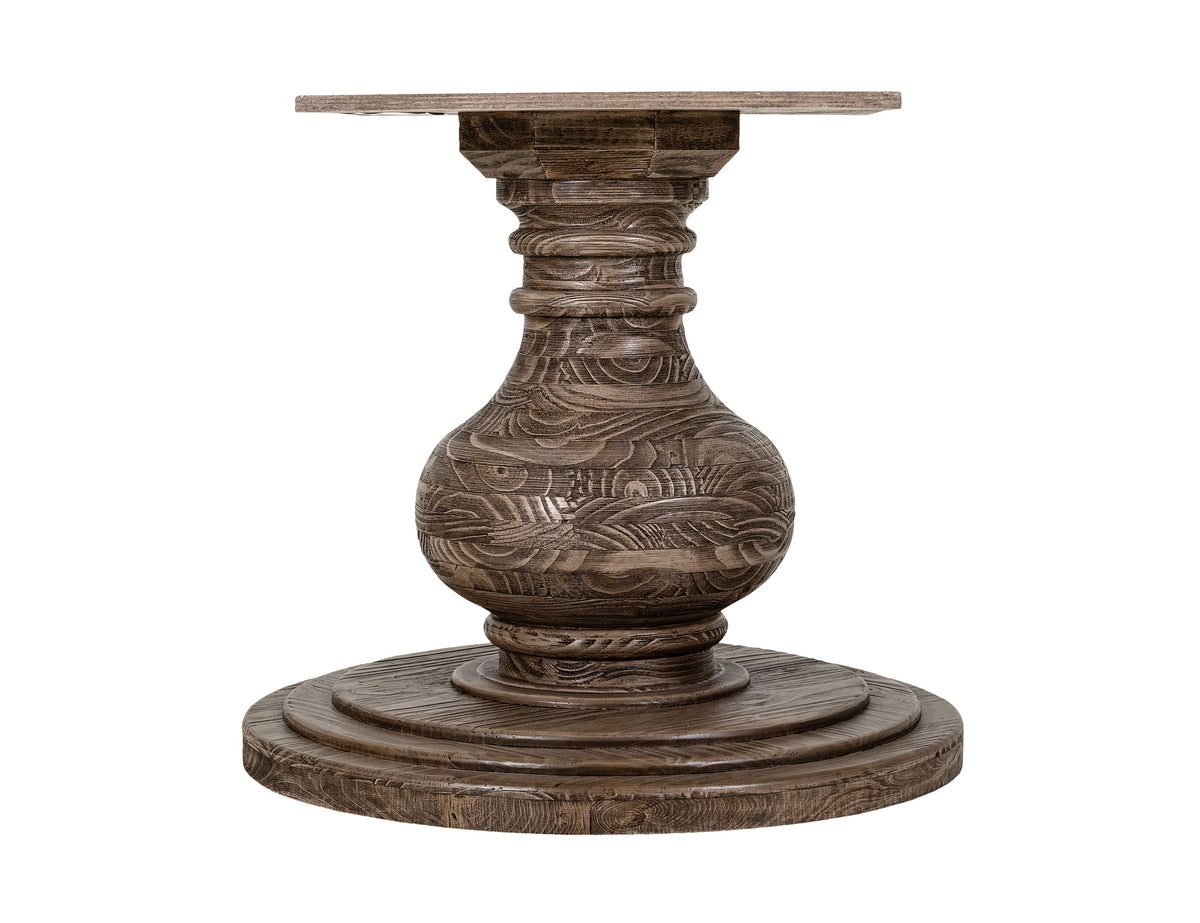 Bonanza Table, Brown, Turned Wooden Base