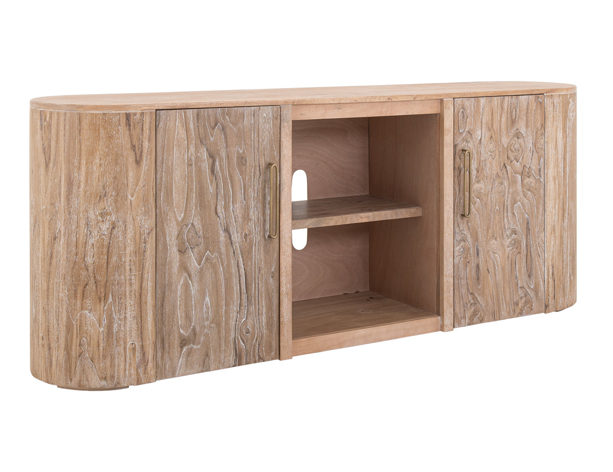White Balam TV Stand, White, 2 Door, TV Stand 80