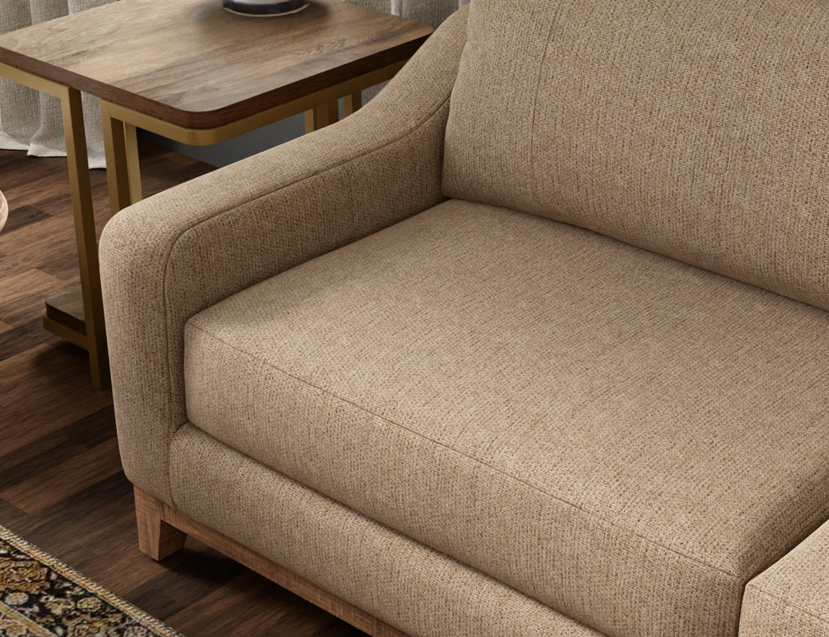Olivo Loveseat, Brown, Wooden Frame & Base - IUP541-LOV-152