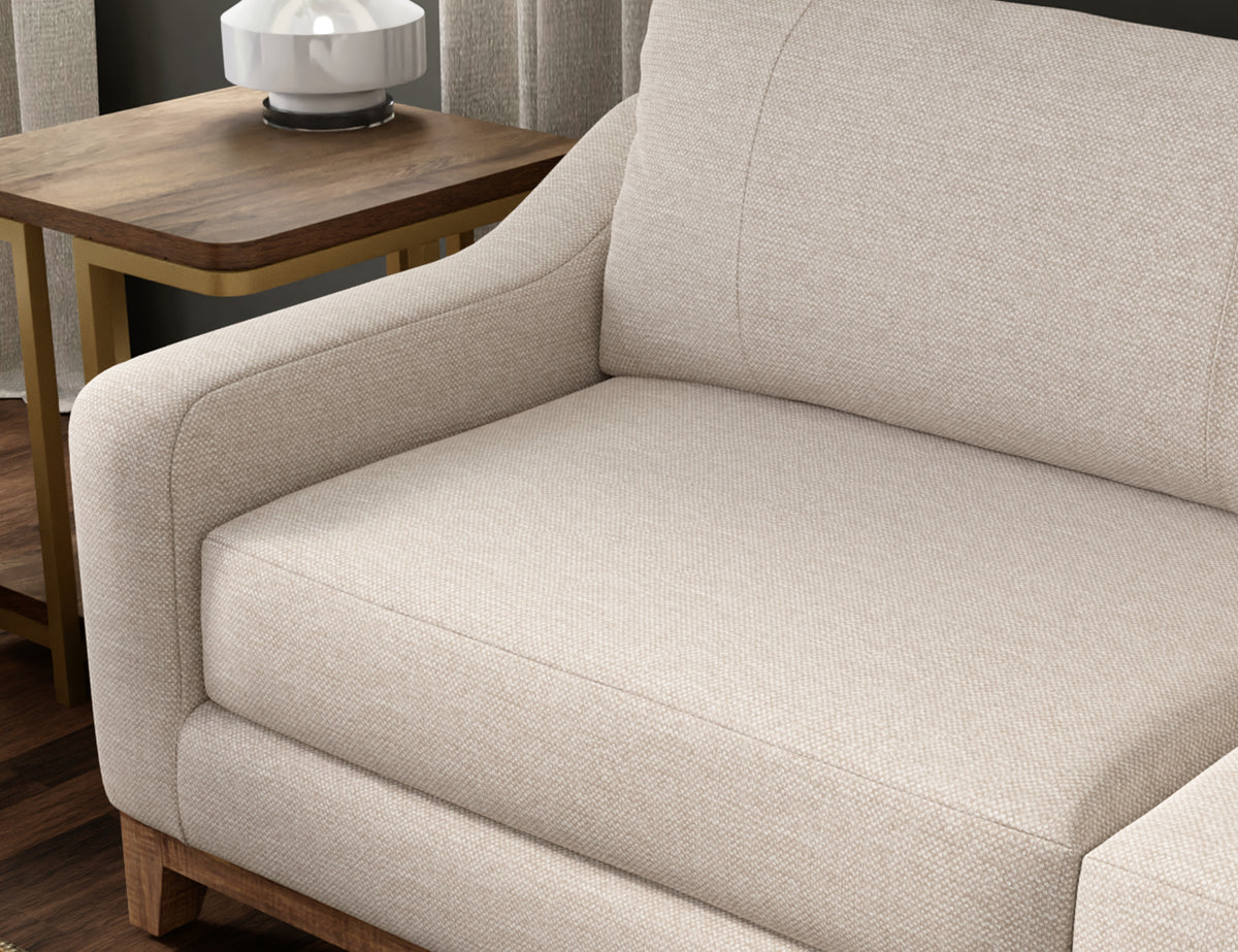 Olivo Sofa, Beige, Wooden Frame & Base