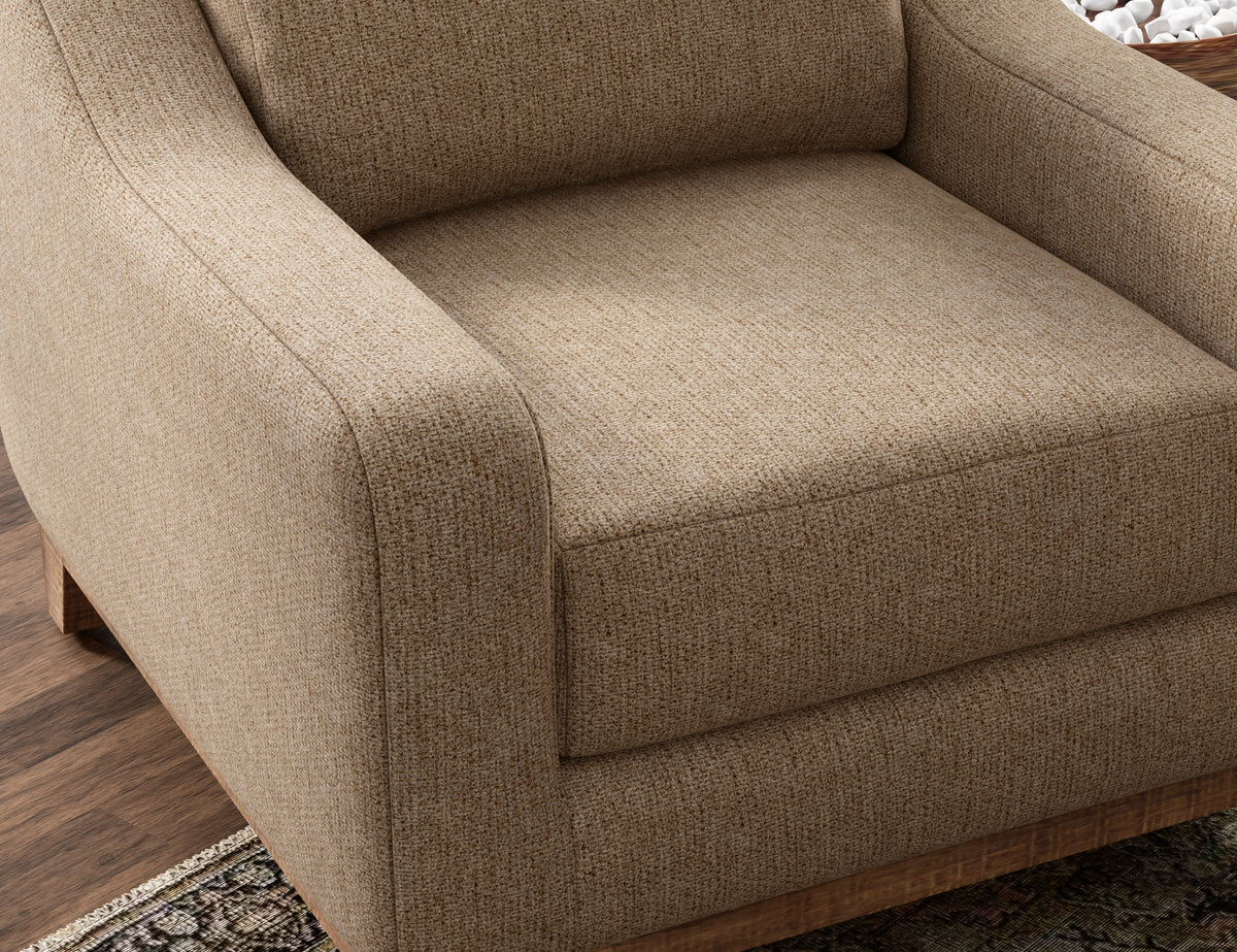 Olivo Sofa, Brown, Wooden Frame & Base - IUP541-SOF-152