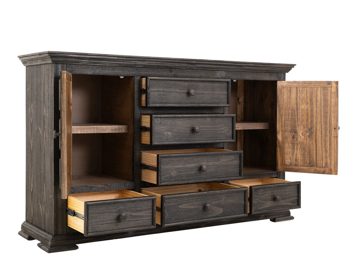 Terra Dark Dresser, 6 Drawer & 2 Door