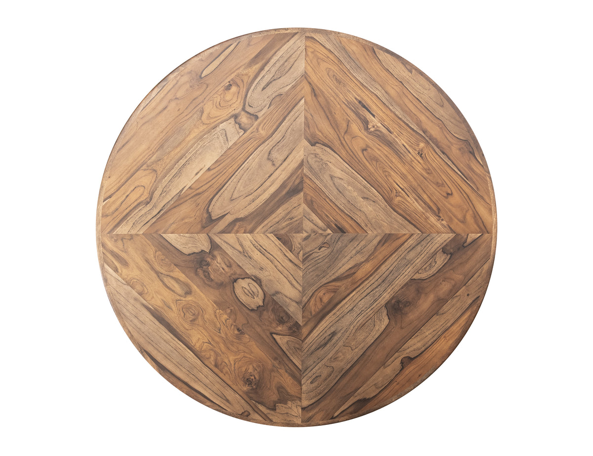 Balam Round Table, Brown, Top