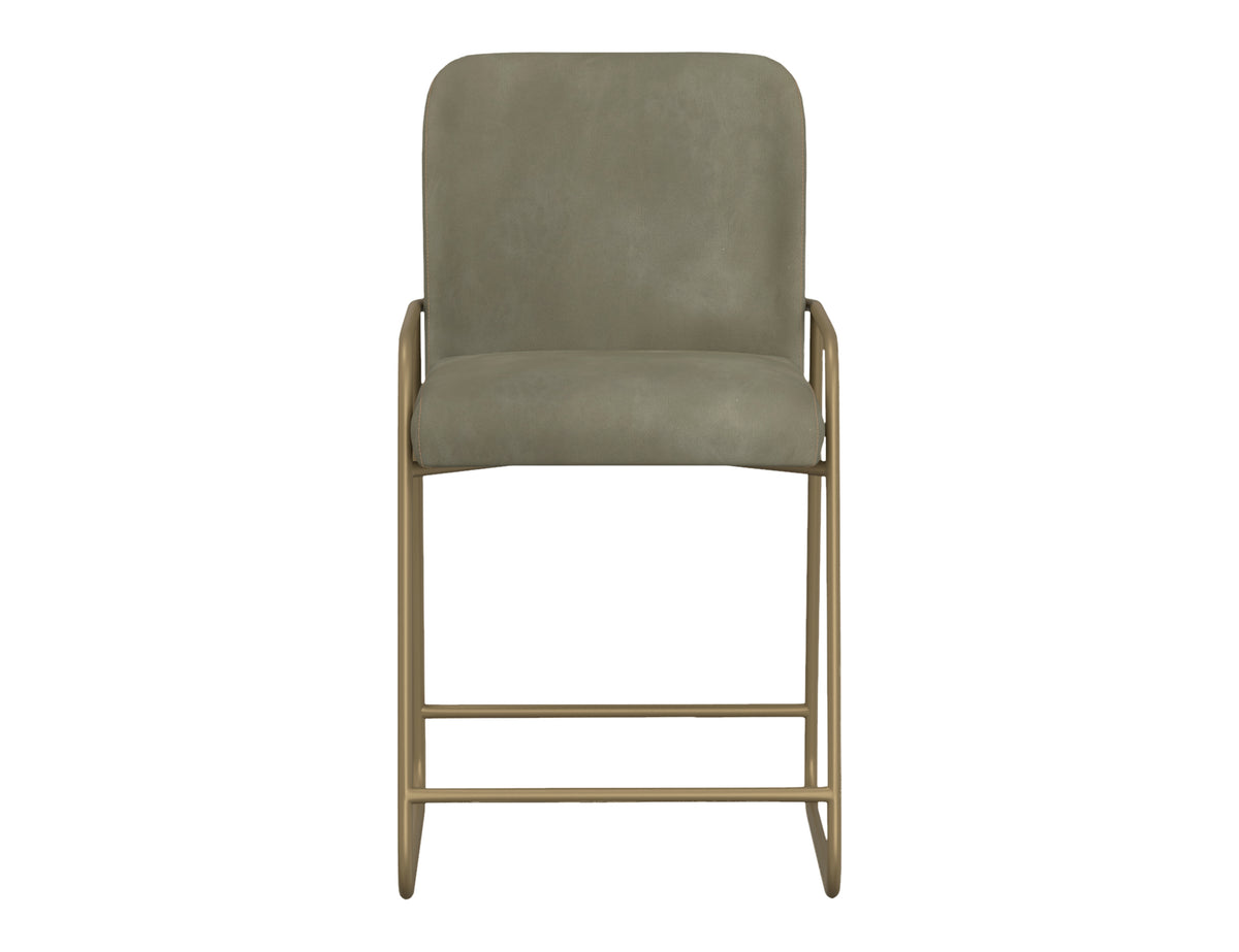 Seating Upholstered Barstool, Green/Gold, Wooden Frame & Metal Base, Barstool 24" - IUP800-BST24-232