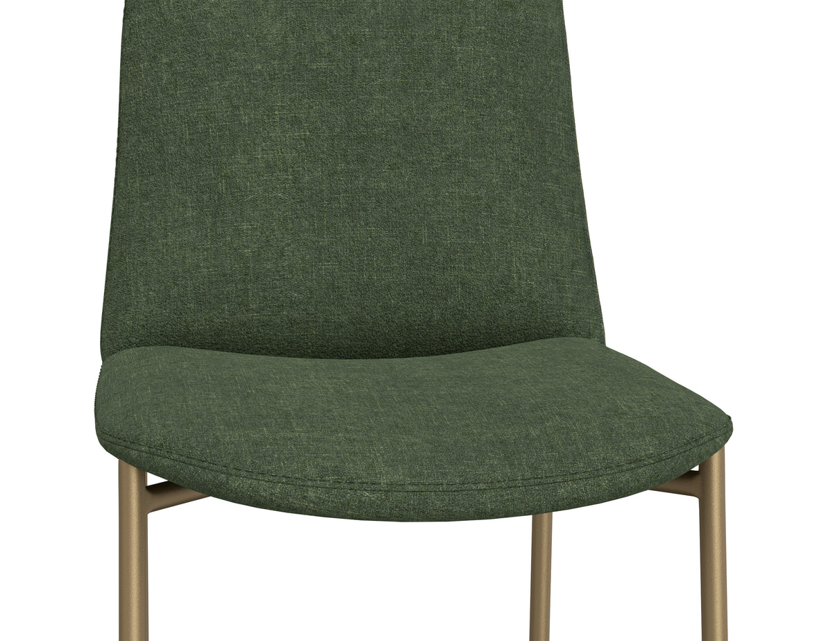 Seating Upholstered Barstool, Green/Gold, Wooden Frame & Metal Base, Barstool 24" - IUP803-BST24-111