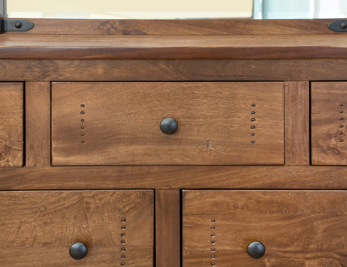 Parota Dresser, Brown, 7 Drawer