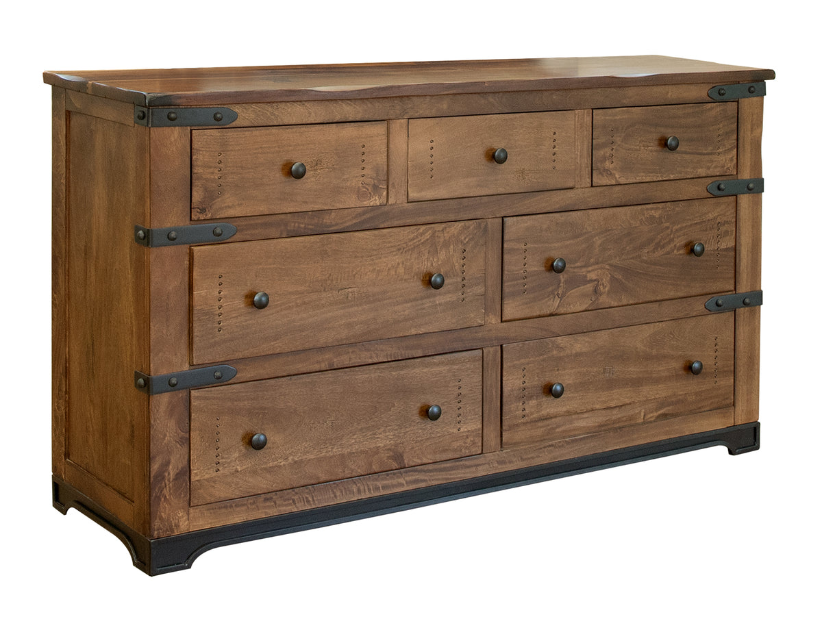 Parota Dresser, Brown, 7 Drawer
