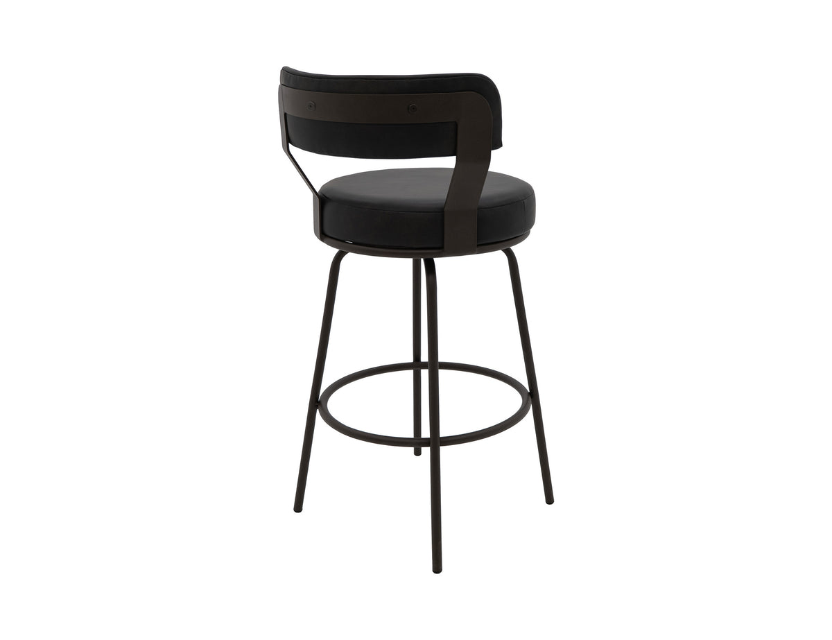 Maison Upholstered Barstool, Wooden Frame & Metal Base, Barstool 24" - IUP701-BST24-216