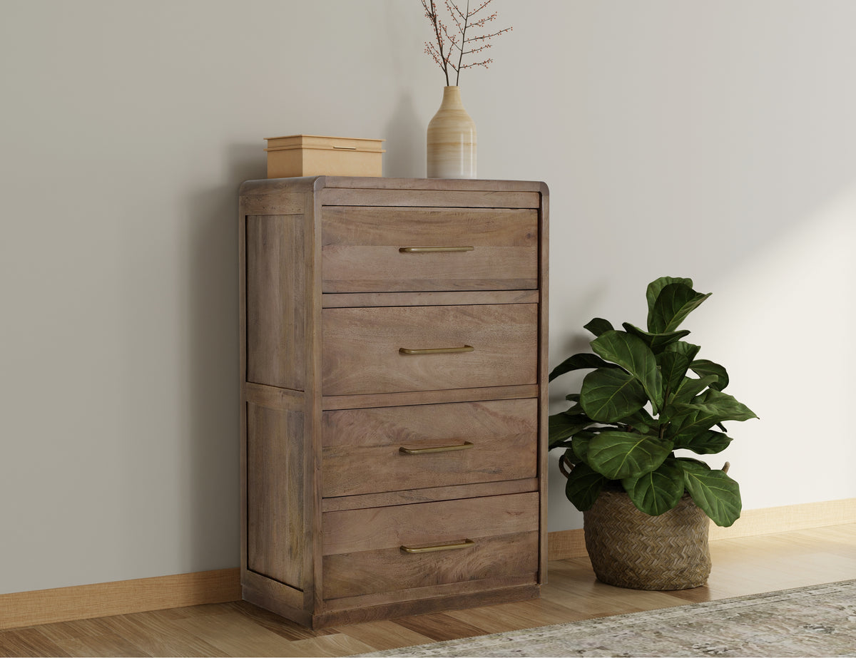 Mezquite Chest, Brown, 4 Drawer