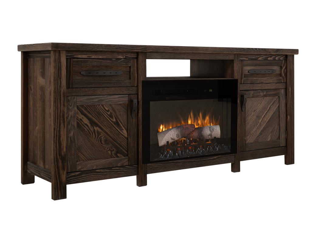 Dutton, Wall Unit with Electric Fireplace Insert.