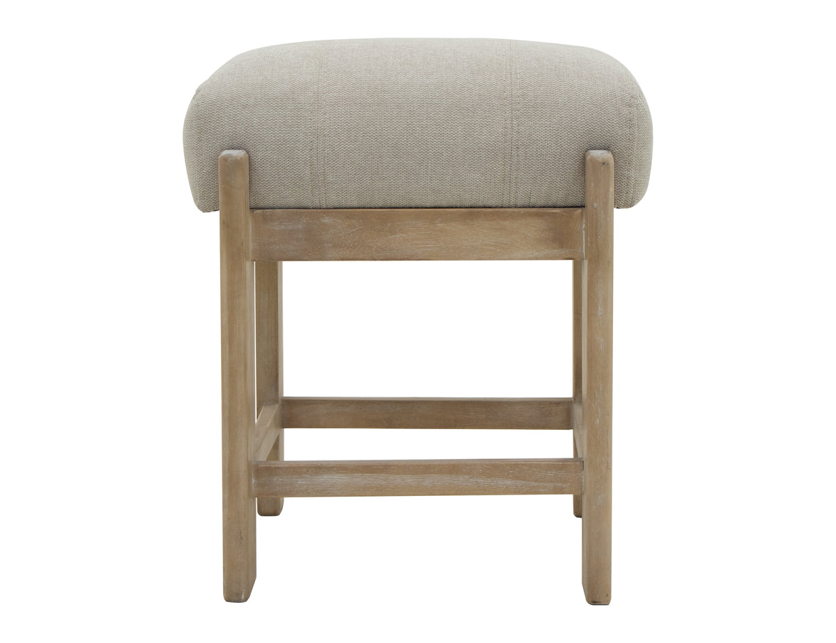 White Balam Stool, White, 24" - Melina