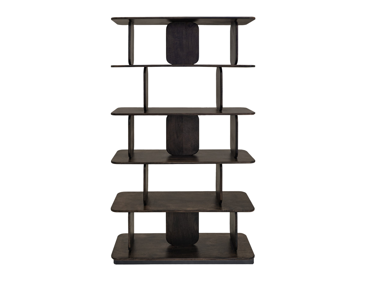 Mezquite Bookcase, Black, 5 Shelves