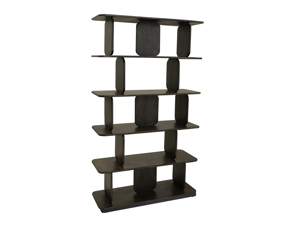 Mezquite Bookcase, Black, 5 Shelves