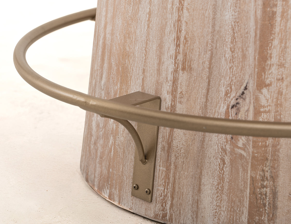 White Balam Bistro Table, White, Base