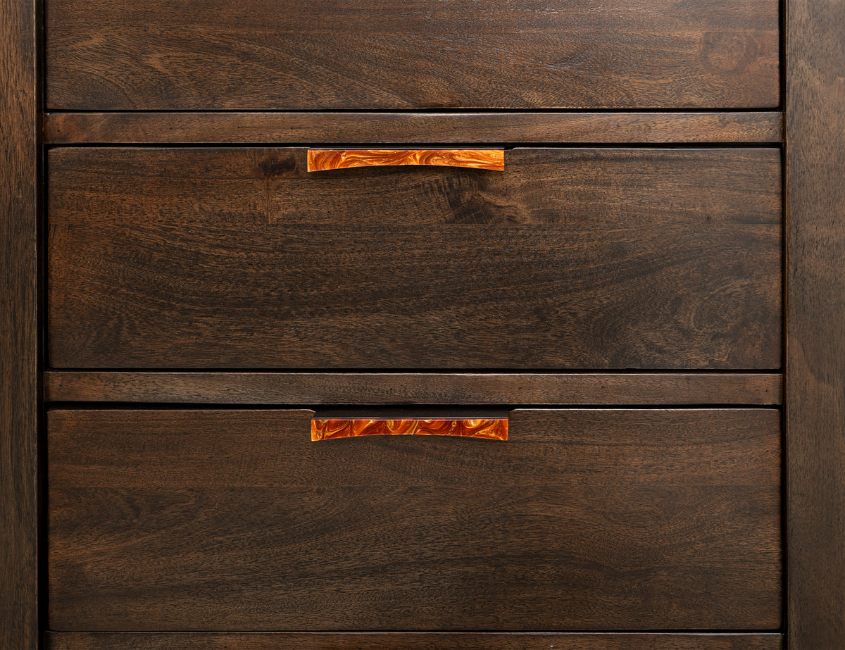 Raramuri Chest, Black, 5 Drawer