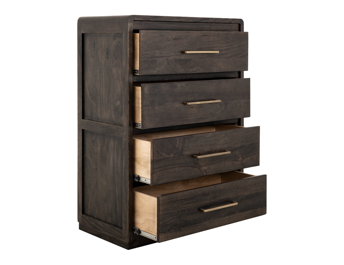 Dark Mezquite Chest, Black, 5 Drawer - IFD6631CHT