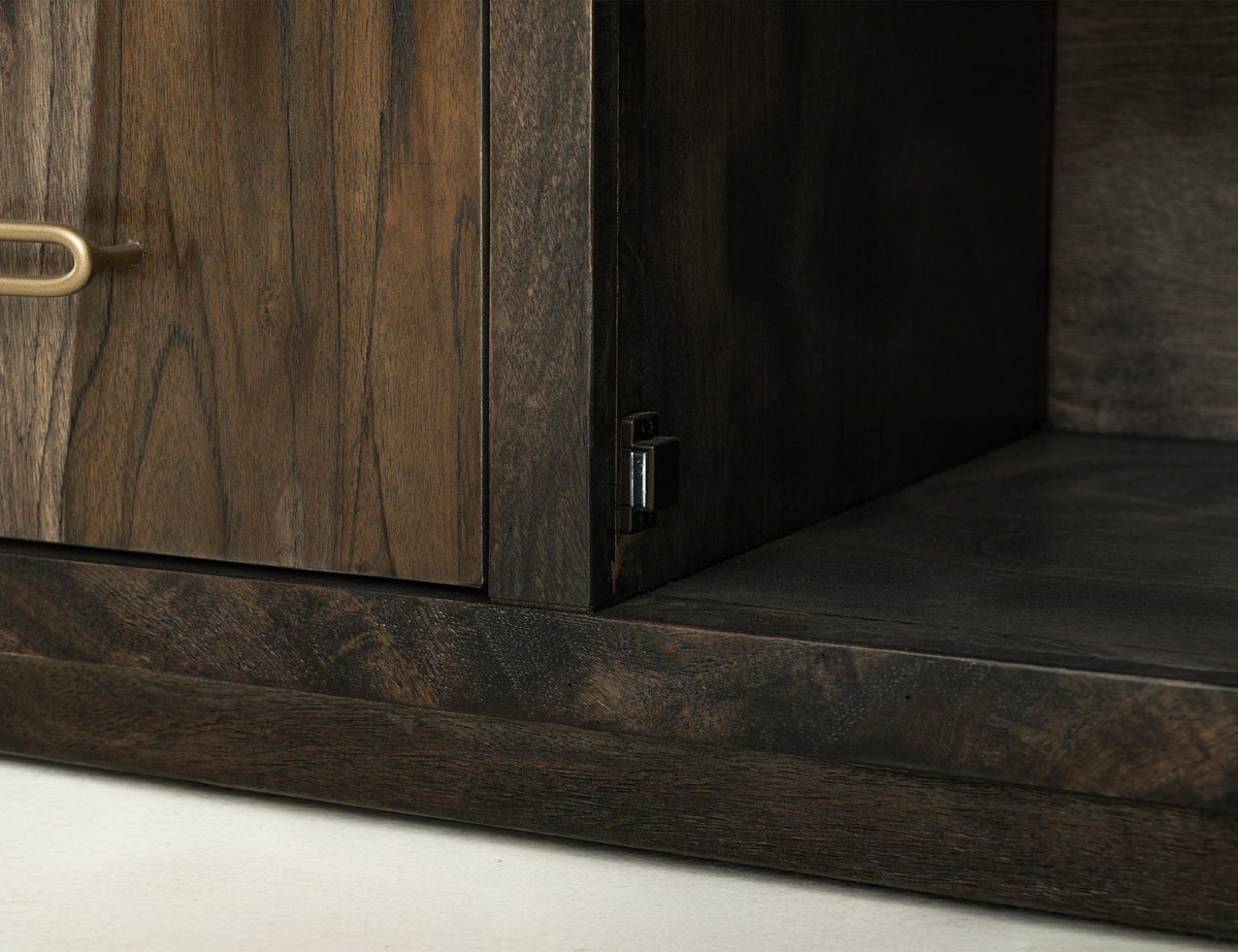 Black Balam Buffet, Black, 4 Drawer & 2 Door