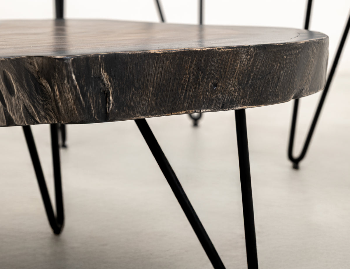 Parota Epoxy Cocktail Table, Live Edge - IFD8351CKTOR