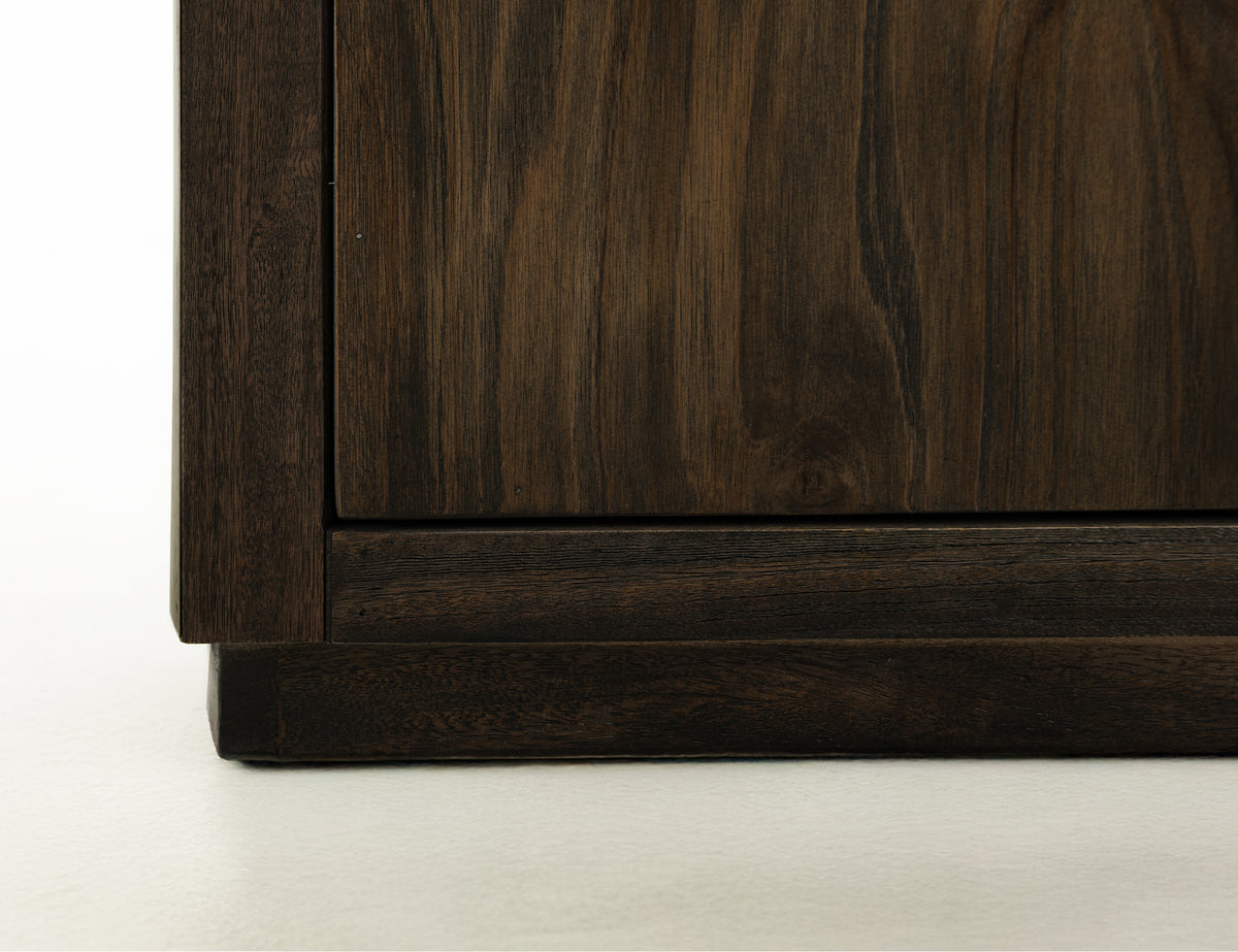 Black Balam Buffet, Black, 4 Drawer & 2 Door