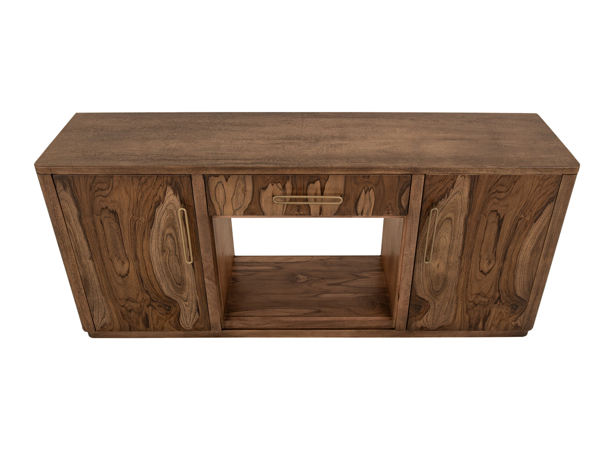 Balam TV Stand, Brown, 1 Drawer & 2 Door, TV Stand for Fireplace