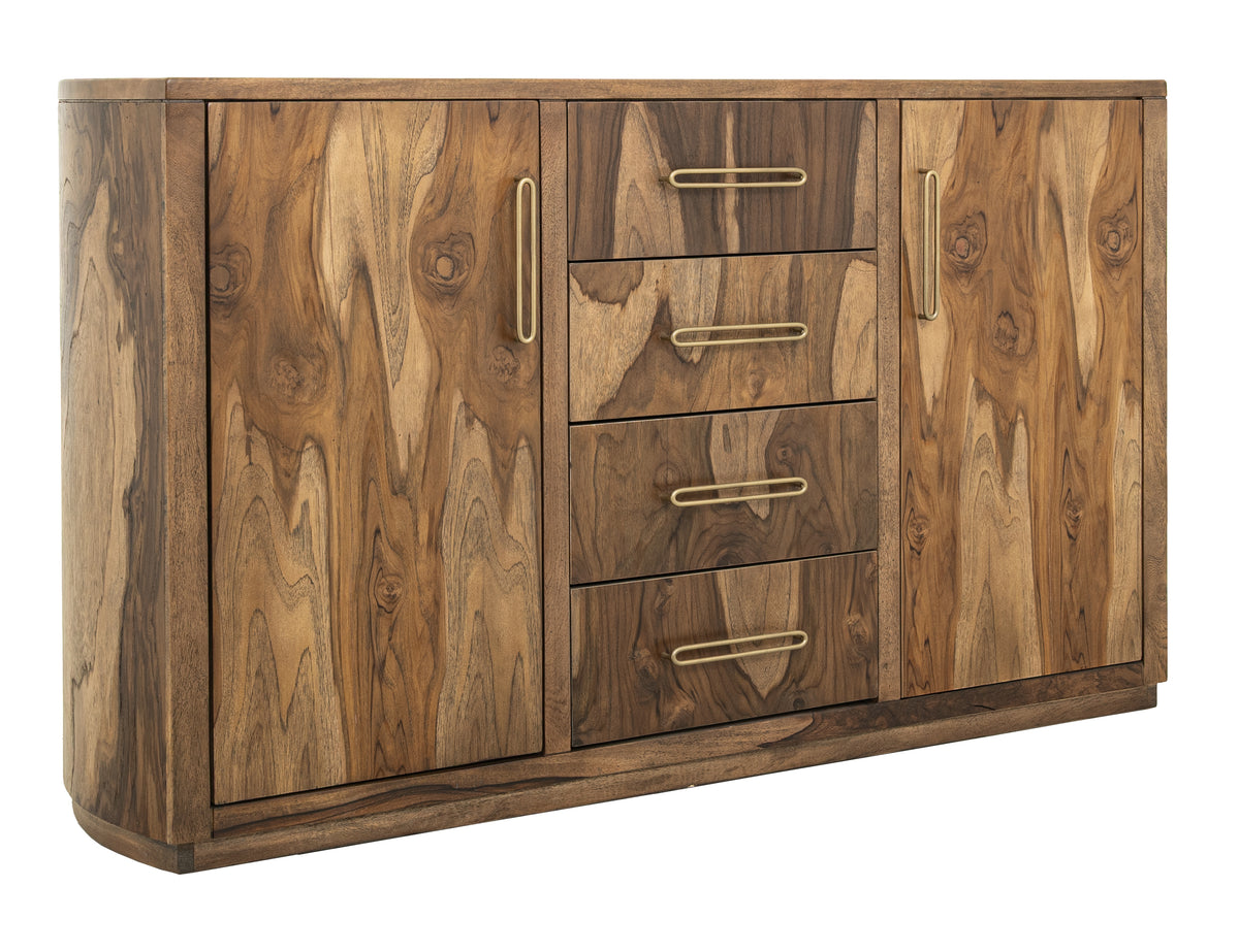 Balam Buffet, Brown, 4 Drawer & 2 Door