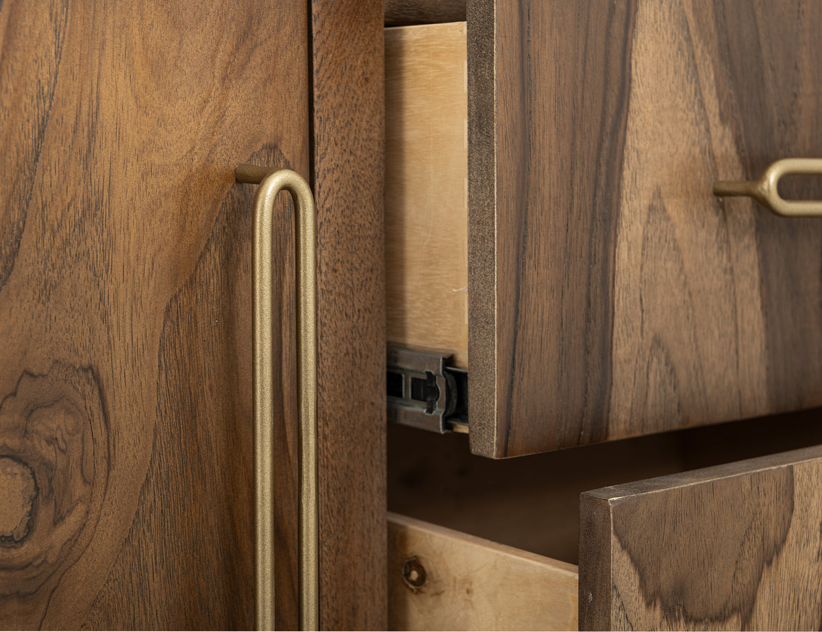Balam Buffet, Brown, 4 Drawer & 2 Door
