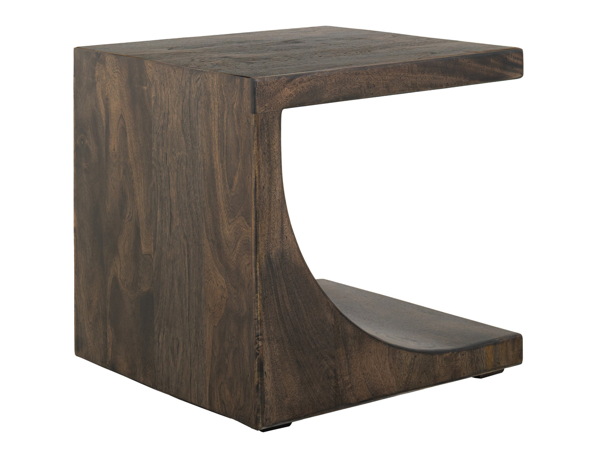 Dark Mezquite End Table, Black, Wooden