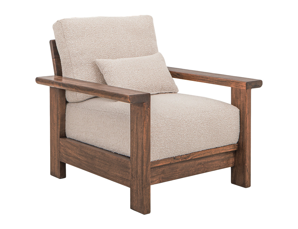 Duna Armchair, Wooden Frame & Base - IUP531-ACH-101