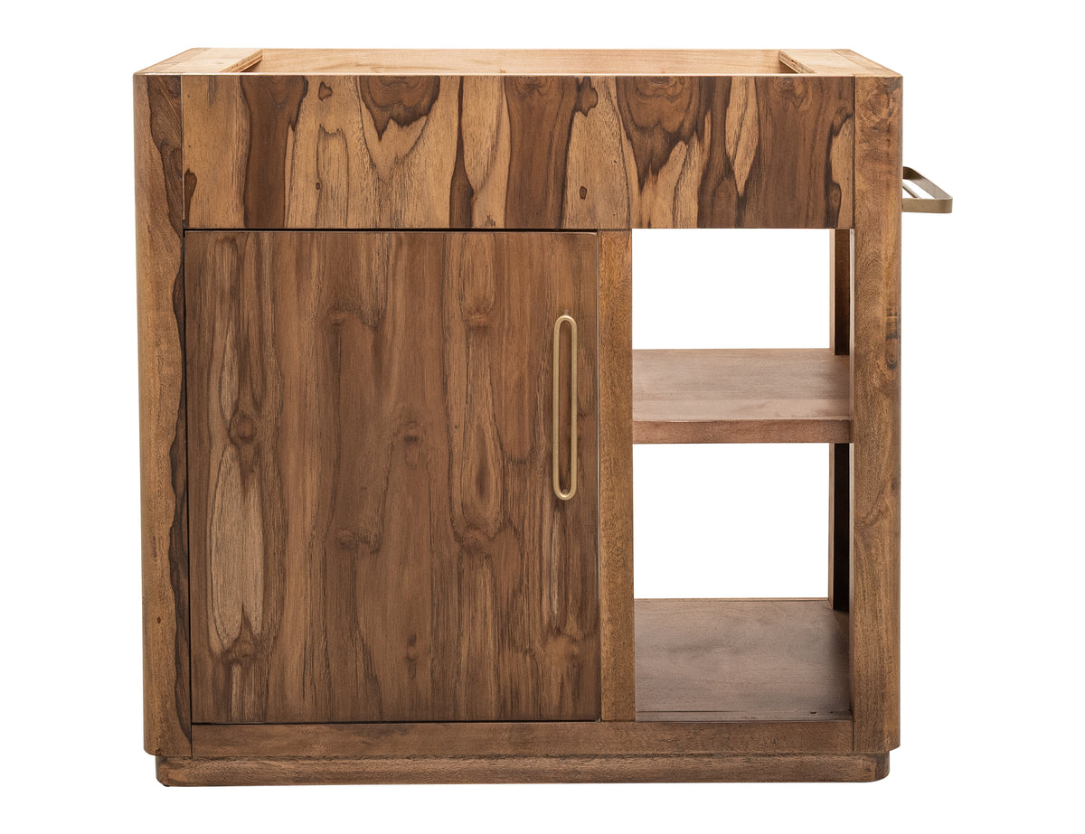 Balam Bathroom Vanity Base, Brown, 1 Door & 1 Shelf Bathroom Server Base (sink and faucets are not included)