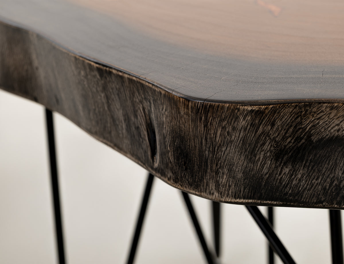 Parota Epoxy Sofa Table, Live Edge - IFD8351SFTBL