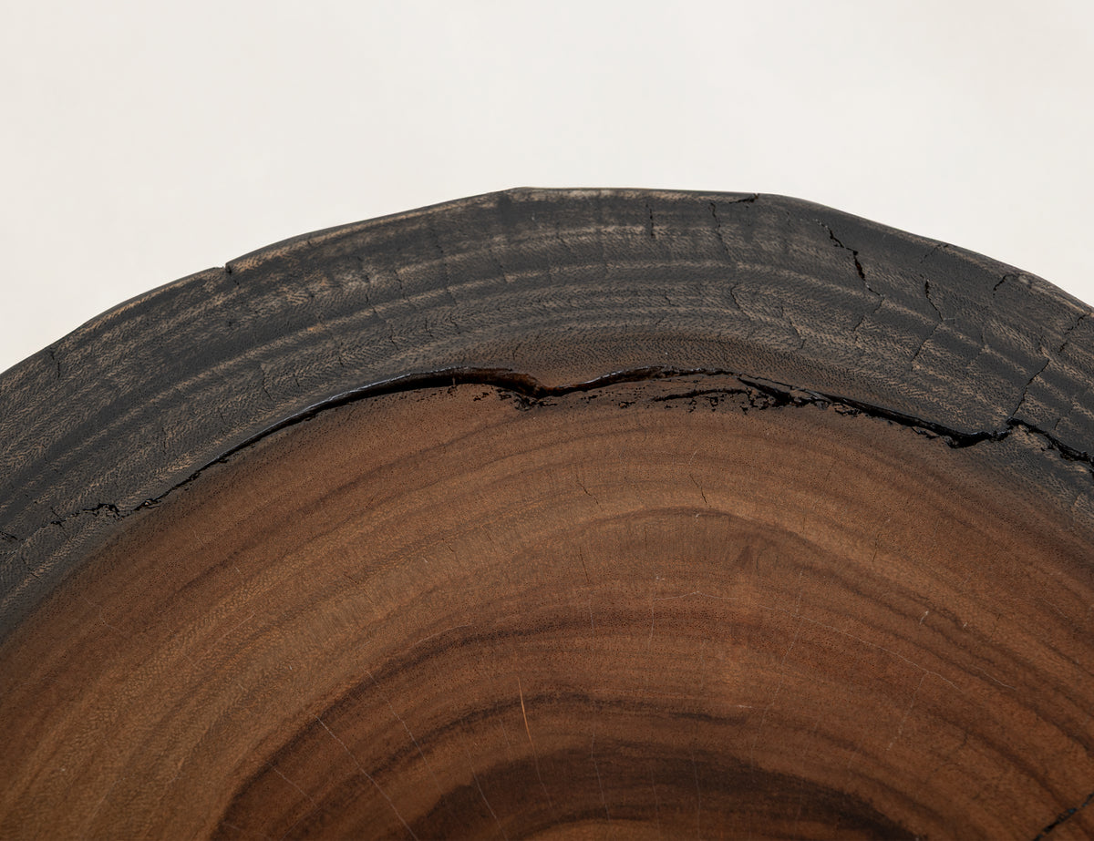 Parota Epoxy End Table, Live Edge - IFD8351ENDBL