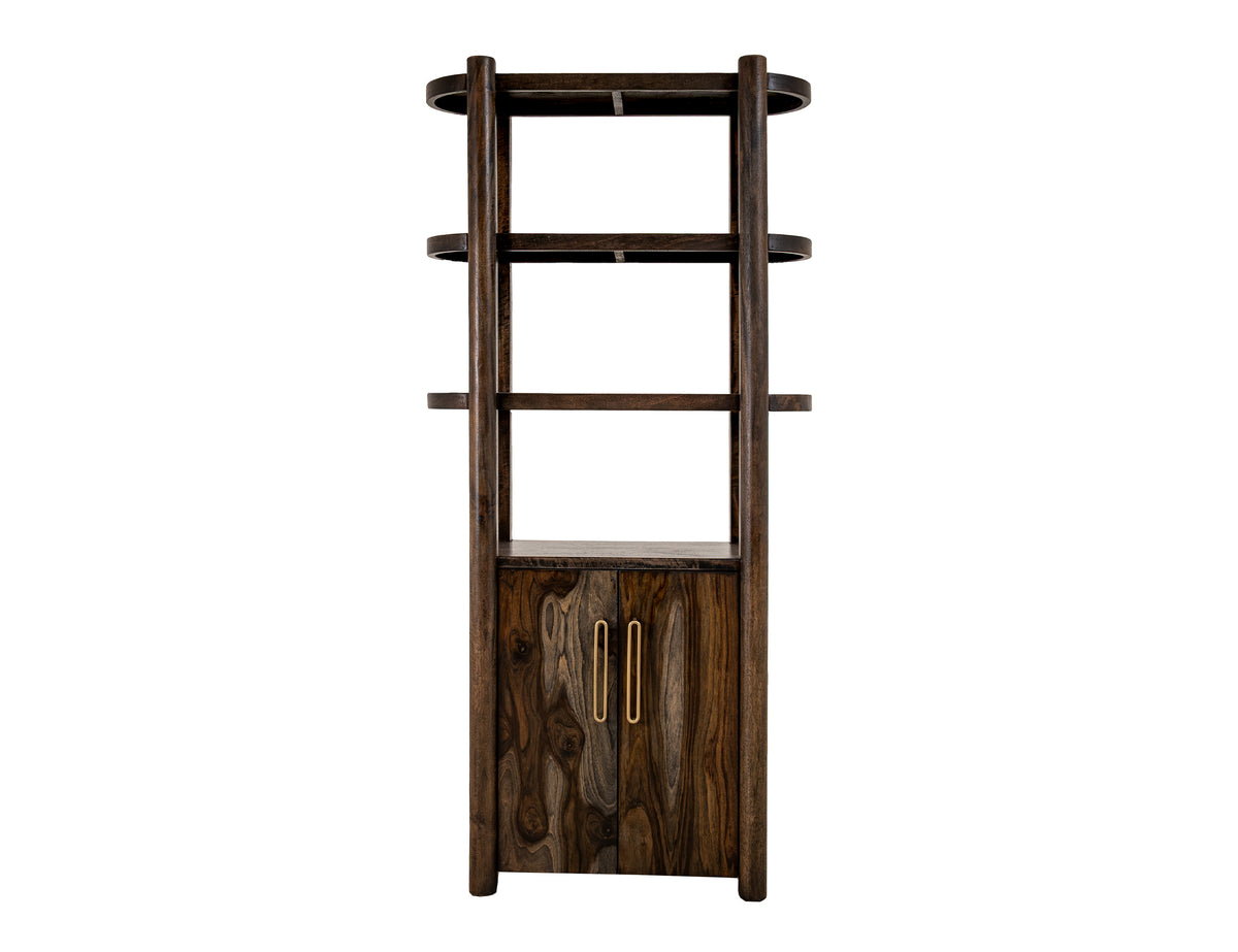 Black Balam Pier, Black, 2 Door, 3 Shelf