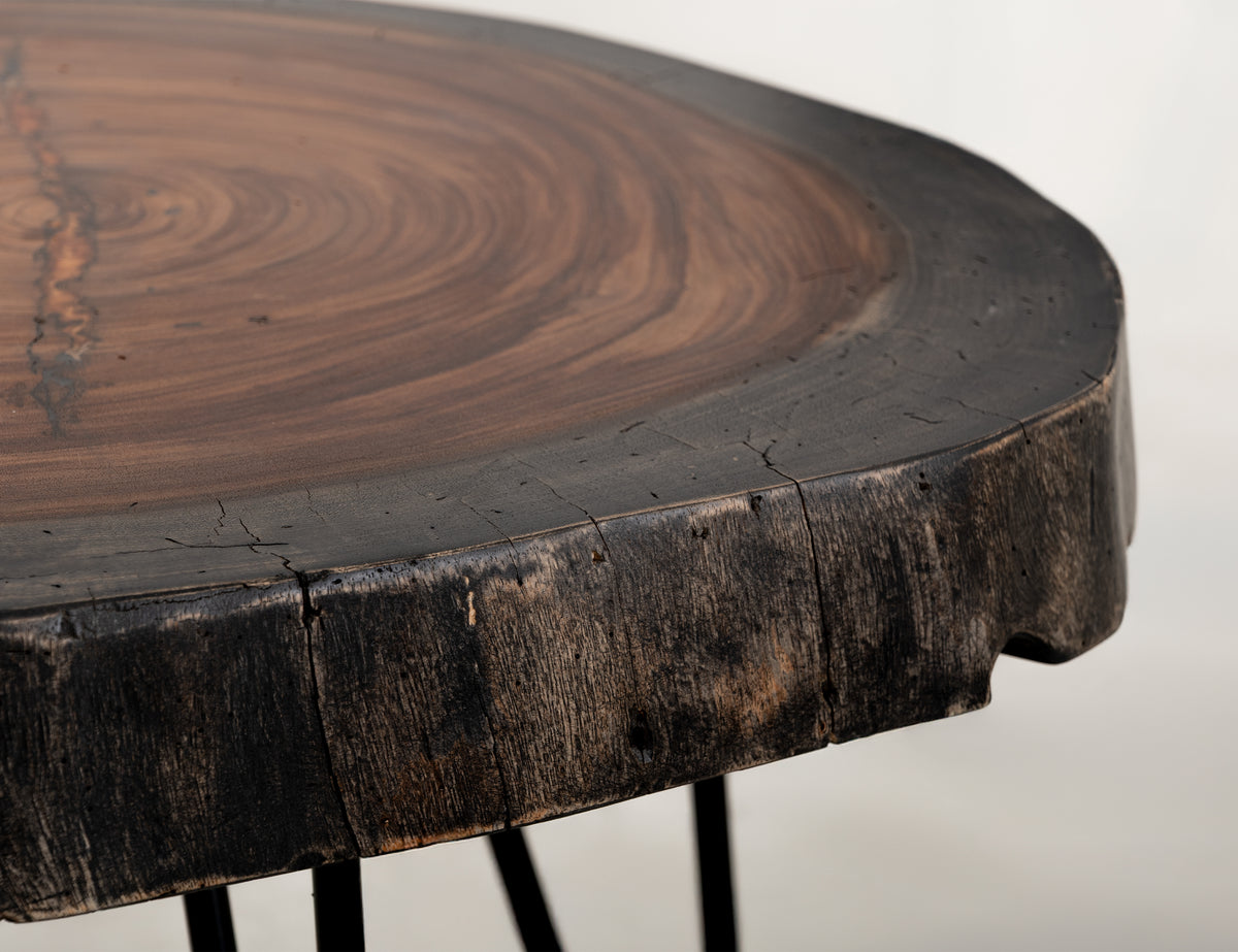 Parota Epoxy End Table, Live Edge - IFD8351ENDOR