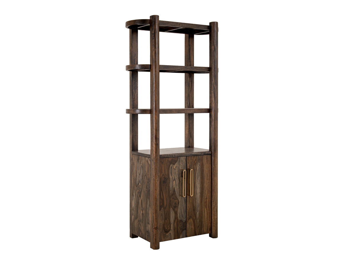 Black Balam Pier, Black, 2 Door, 3 Shelf