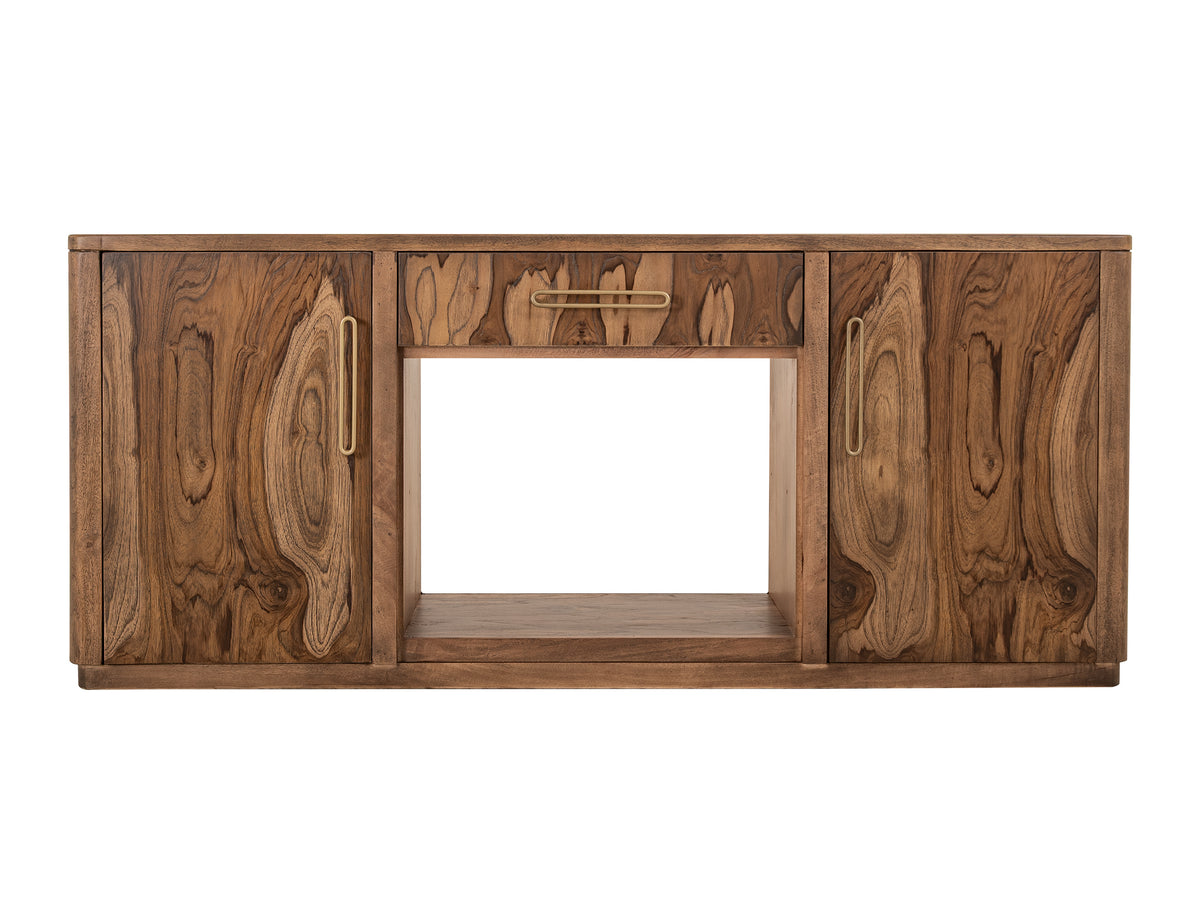 Balam TV Stand, Brown, 1 Drawer & 2 Door, TV Stand for Fireplace